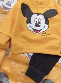 Bộ mickey vàng cho bé trai bé gái
