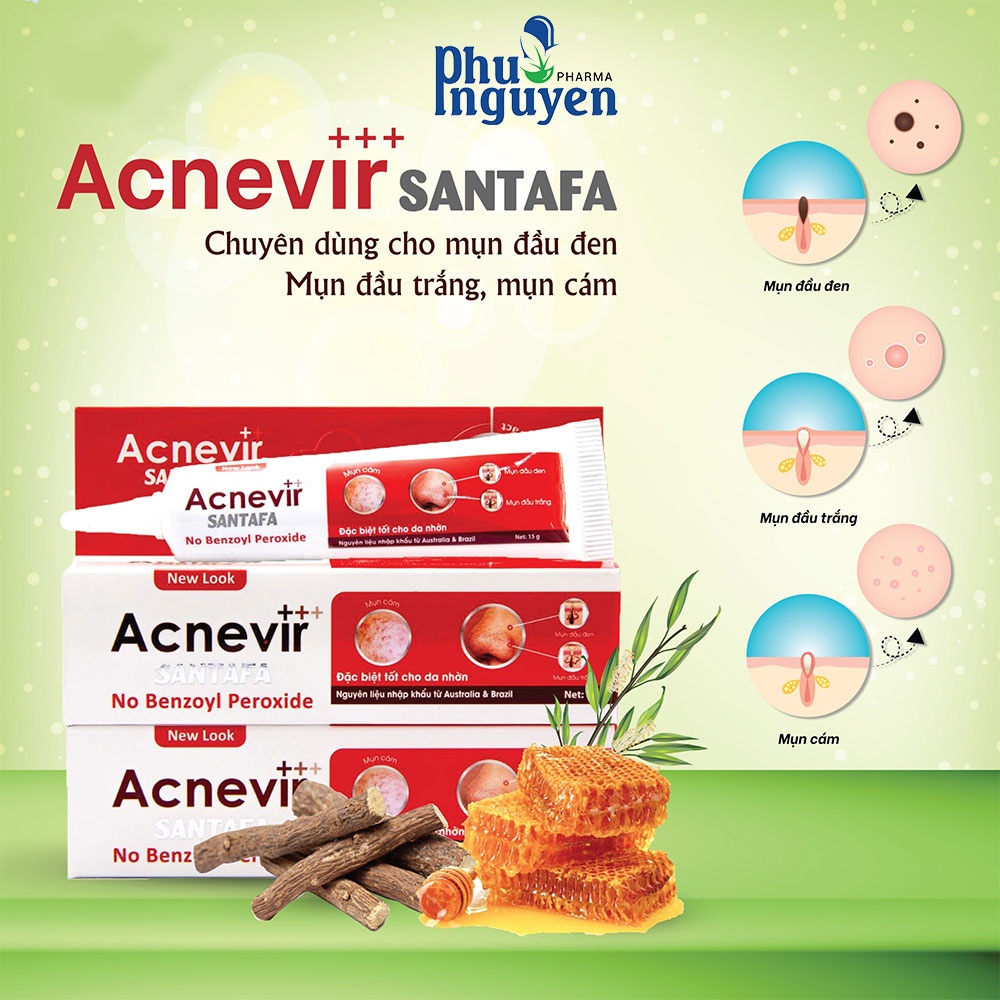 Combo Chăm Sóc Da Mụn Đầu Đen Da Nhờn gồm Sữa Rửa Mặt 100gram + Kem Chấm Thâm Mụn Fobe Acne 15g + Kem Mụn Đỏ 15gr
