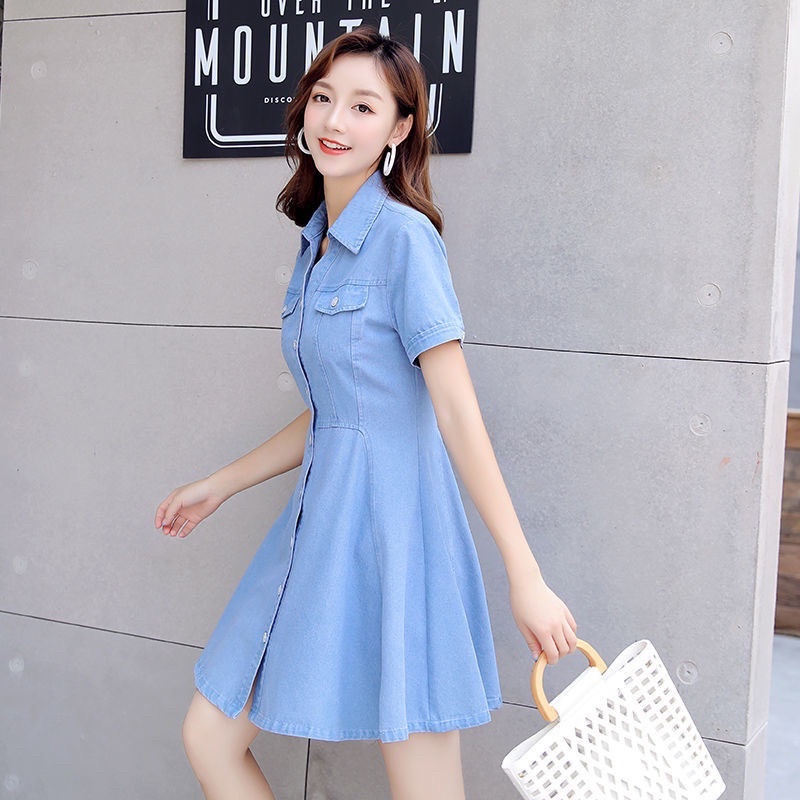 Váy Jean dáng xoè nhẹ