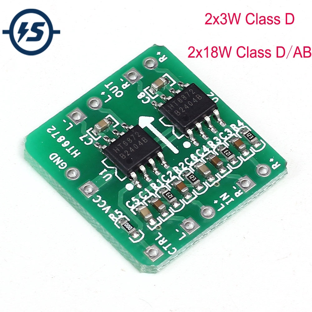 DC 6-14V / 3.6-6.5V Differential Amplifier Board 2x18W / 2x3W Digital Class D/Class AB Audio Power Amplifier NS4110B Voltage