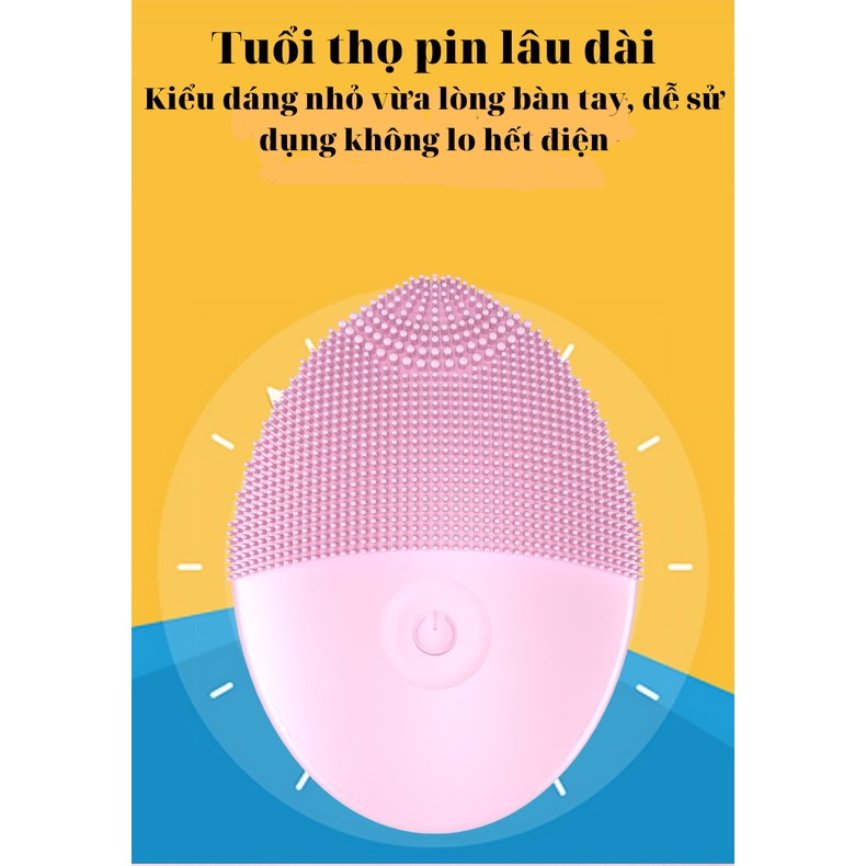 Máy Rửa Mặt Silicon, Dụng Cụ Rửa Mặt, Dụng Cụ Chăm Sóc Da Mặt, Máy Massage Mặt N2001-2 Ngân Shop
