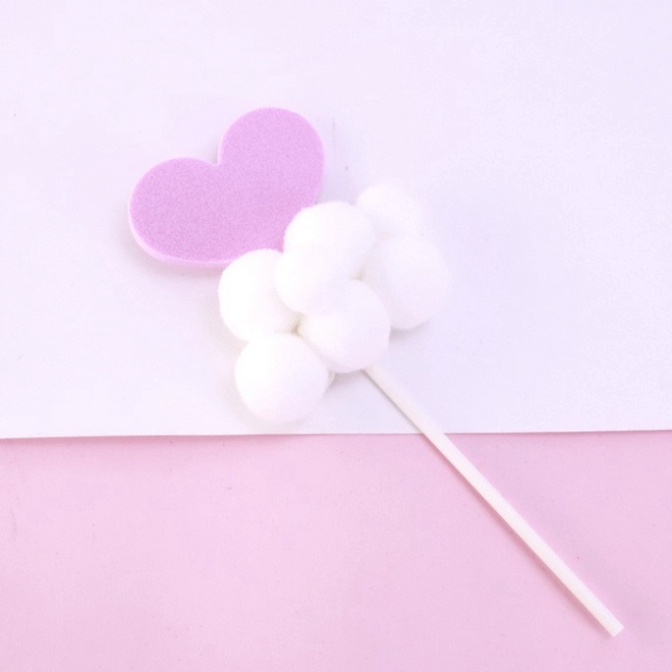 Topper cắm mây trăng, mây sao trang trí bánh kem, trang trí bánh sinh nhật