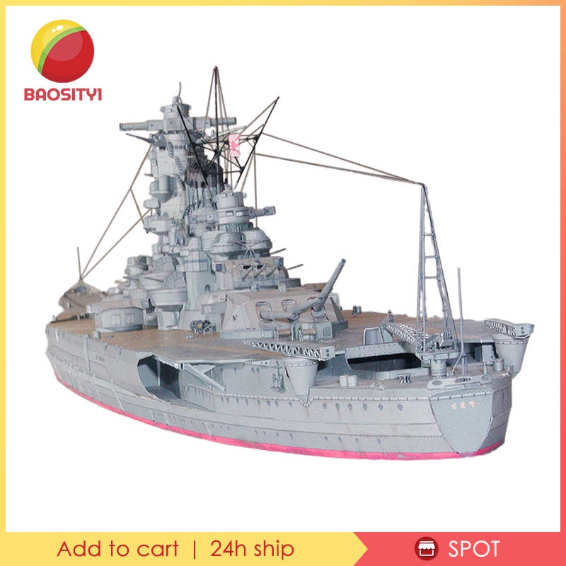 Mô hình tàu chiến Yamato 3D tự lắp ráp