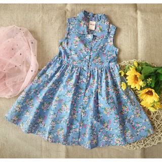 Váy thô hoa bé gái 10-20kg CHÍNH HÃNG SILBER cổ đức, cài cúc, vải 100% cotton mát thấm mồ hôi tốt