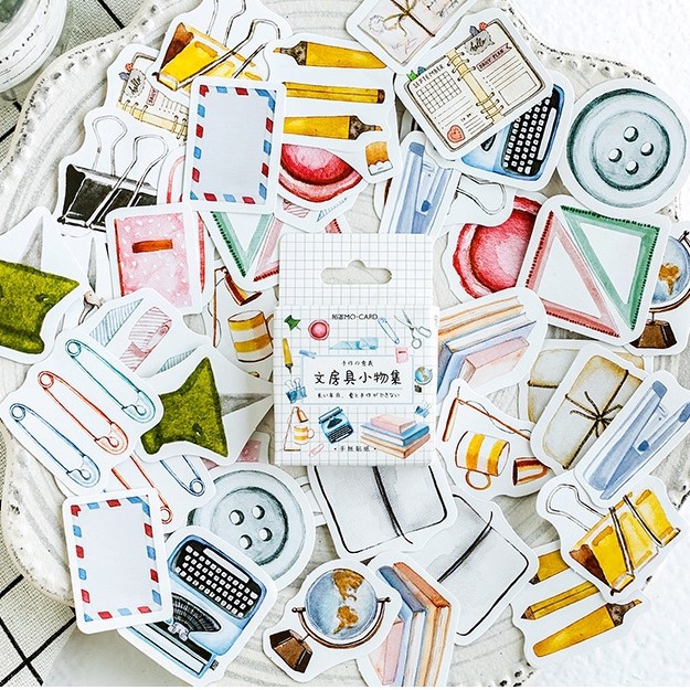Thế giới doanh nghiệp: Hộp 46 miếng sticker mẫu văn phòng phẩm