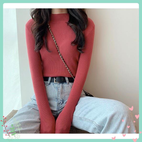 Áo Len Tăm Cổ 3 Phân, Áo len nữ cổ 3 phân chất mềm mịn HÀNG XẢ | BigBuy360 - bigbuy360.vn