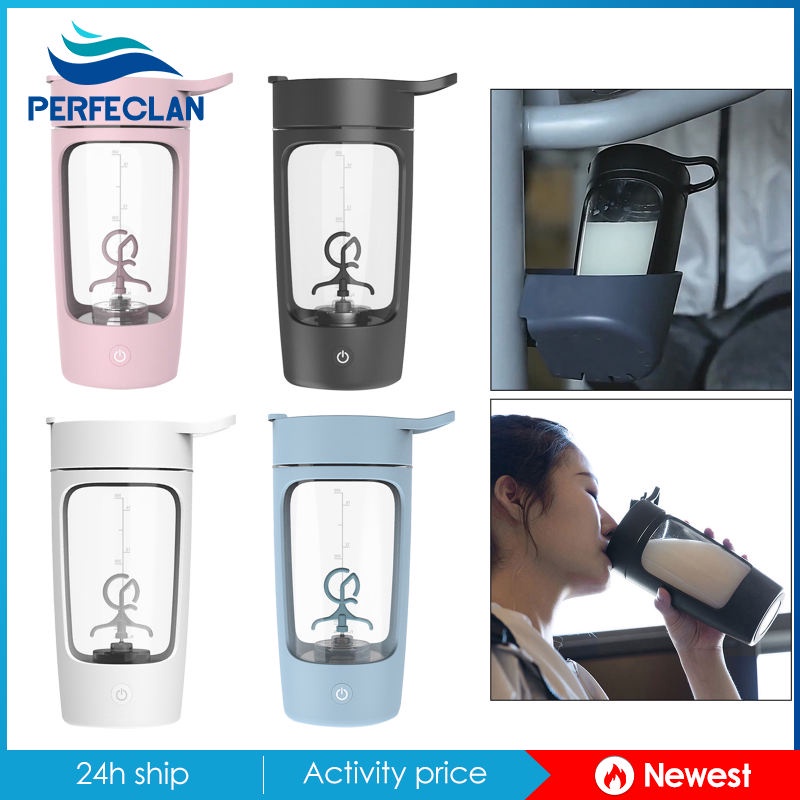 Bình Lắc Protein Chạy Điện Không BPA Cổng Sạc USB Dung Tích 22Oz