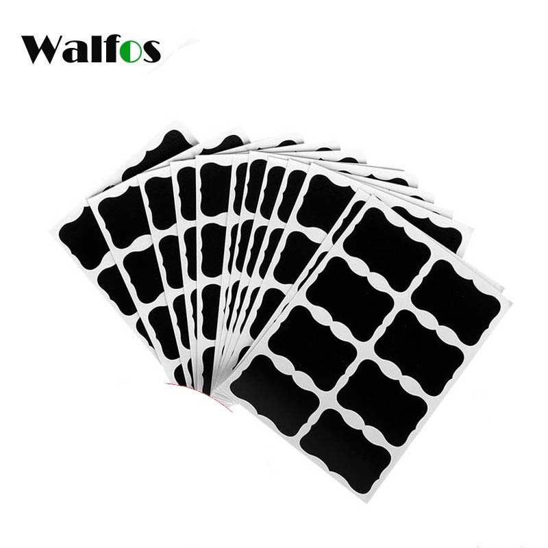 Bộ nhãn dán Walfos kiểu bảng đen 8/24/72 cho hộp đựng thực phẩm đa năng