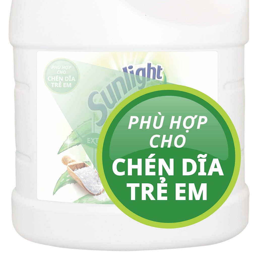 Nước Rửa Chén Sunlight Thiên Nhiên Muối Khoáng & Lô Hội (3,8 kg)