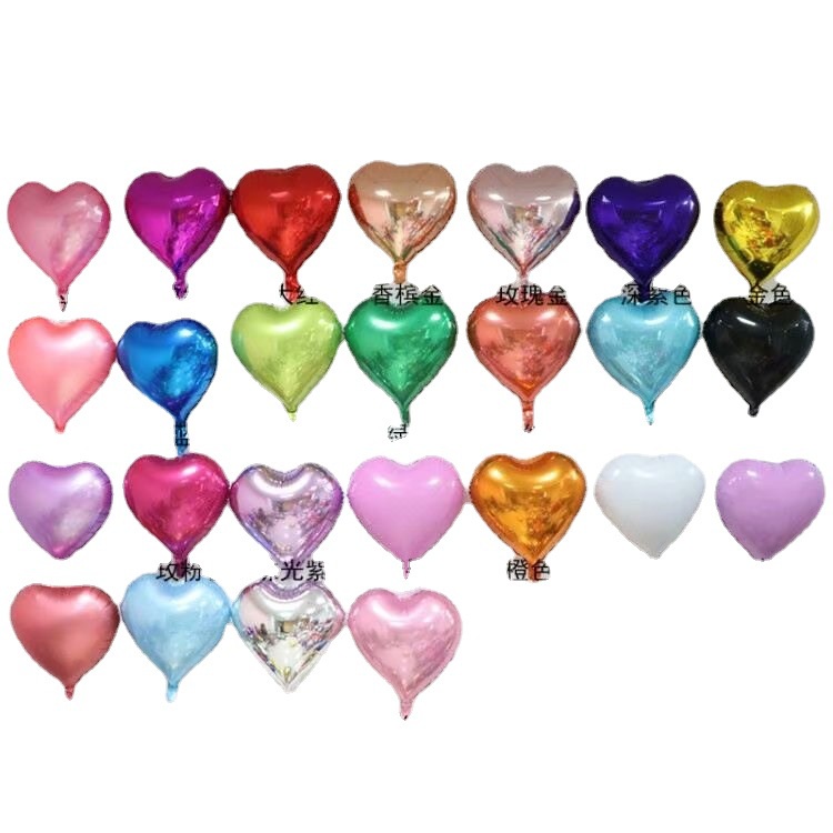 (Loại To) Bóng Trang Trí Hình Ngôi Sao , trái tim Size 18inch/46Cm tráng trí sinh nhật, bóng trang trí đám cưới