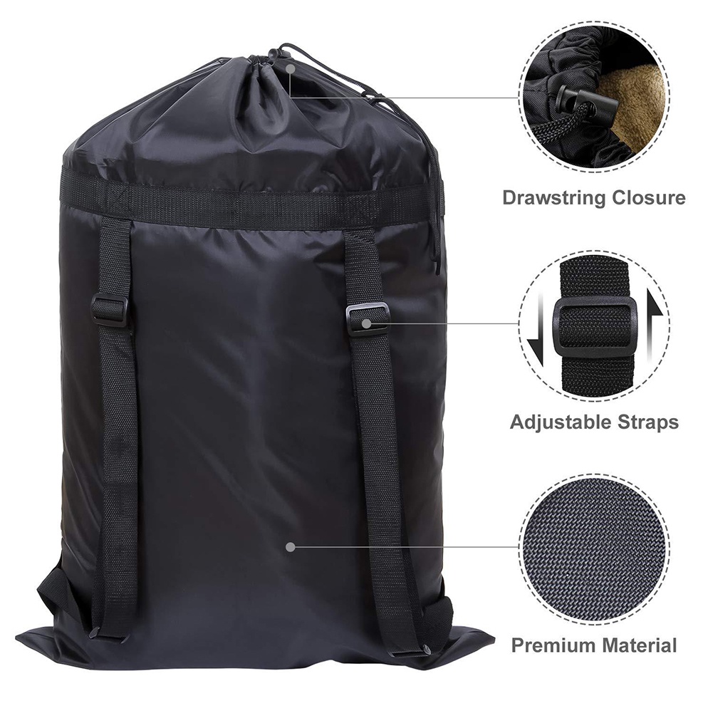 Ba Lô Đựng Đồ Giặt Bằng Polyester Chịu Được Sức Nặng Kèm 2 Dây Đeo Vai Có Thể Điều Chỉnh