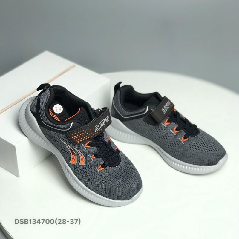 Giày thể thao bé trai cao cấp DSB1347 đen/xám (size 31-35)
