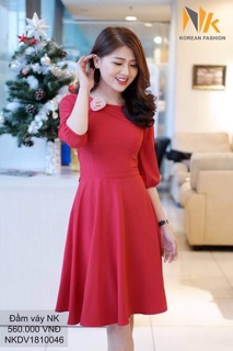 Đầm xoè mí cổ