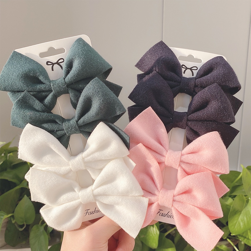 KIDSBOWS Set 4 Kẹp Tóc Nơ Dễ Thương Cho Bé Gái