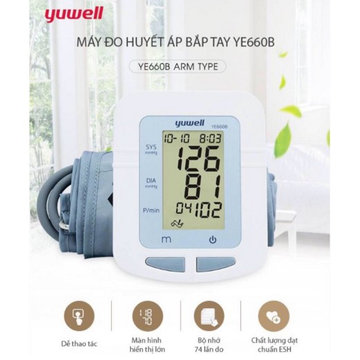 Máy đo huyết áp bắp tay Yuwell điện tử #YE660B