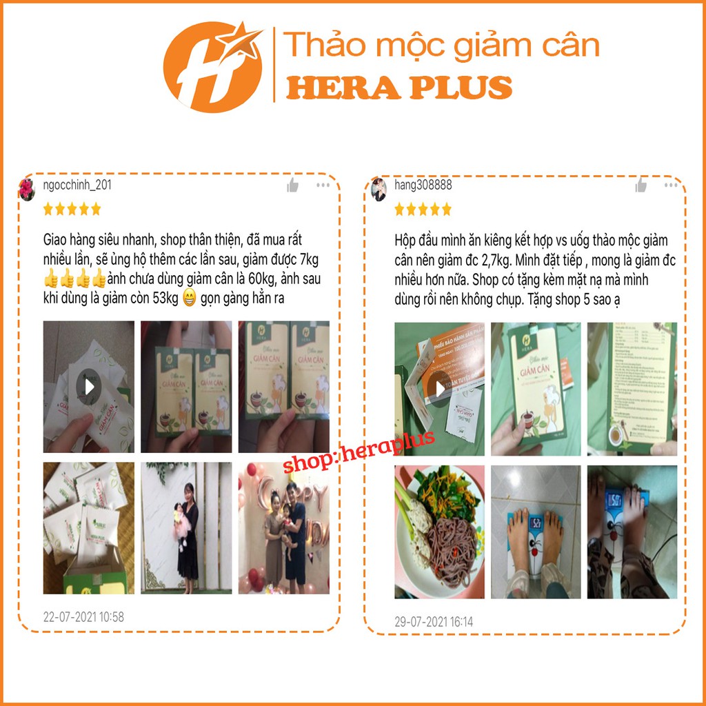 Giảm Cân Hera Plus trà giảm cân nhanh detox an toàn cấp tốc thảo mộc không phải là thuốc giảm cân