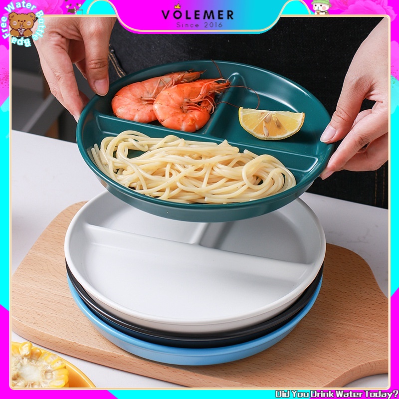 One Đĩa Sứ Nhiều Ngăn Đựng Thức Ăn Cho Bé