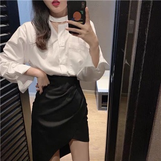 Set áo croptop và áo len hai dây
