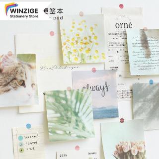 Set 100 Tờ Giấy Lưu ý Hình Hoa Tulip Dễ Thương