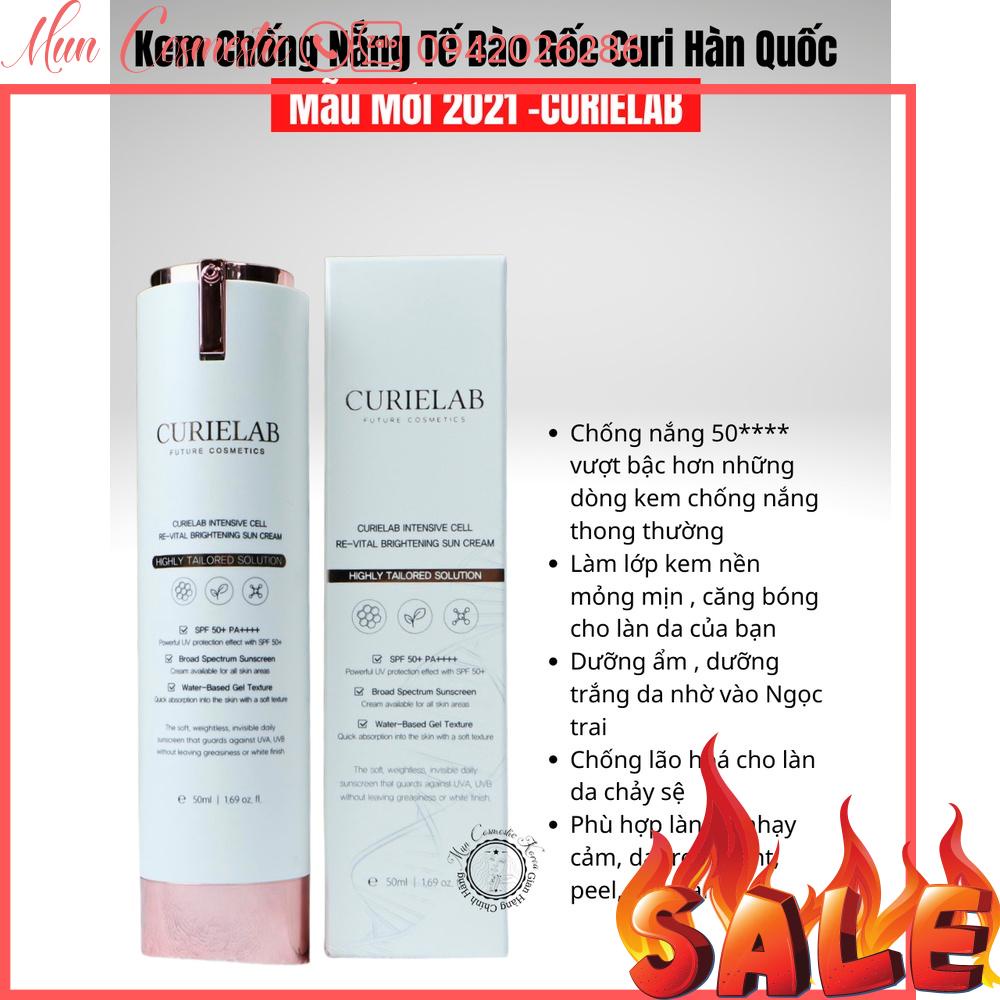 Kem Chống Nắng Tế Bào Gốc CURI- Căng Bóng Nâng Toner-Mẫu Mới 2021- Kem chống nắng Curielab