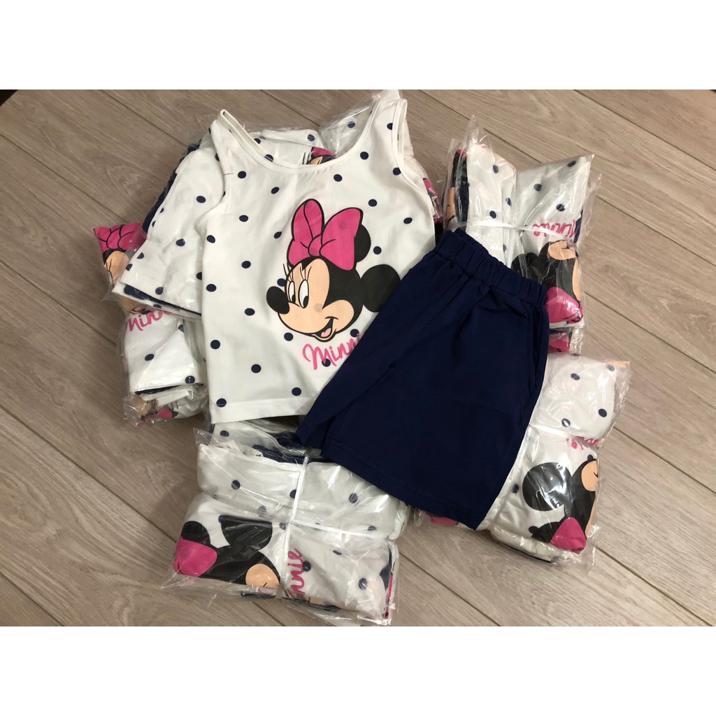 Set bộ ba lỗ Mickey cho bé gái.