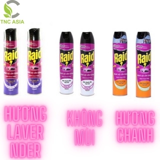 Bình Xịt Muỗi Raid Hương Lavender - không mùi 600ml