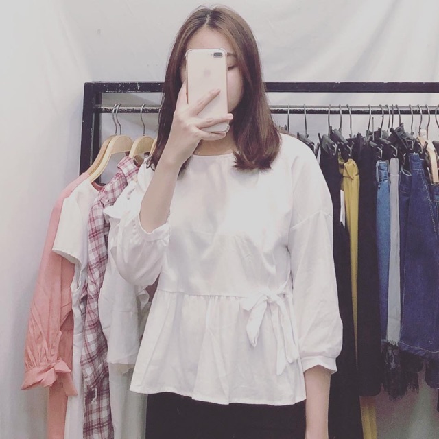 Áo babydoll thắt eo tay lỡ
