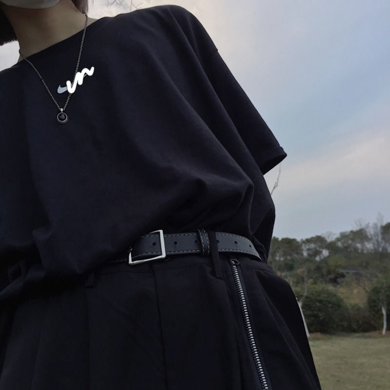 Thắt lưng đơn giản có khóa vuông thời trang harajuku 167015