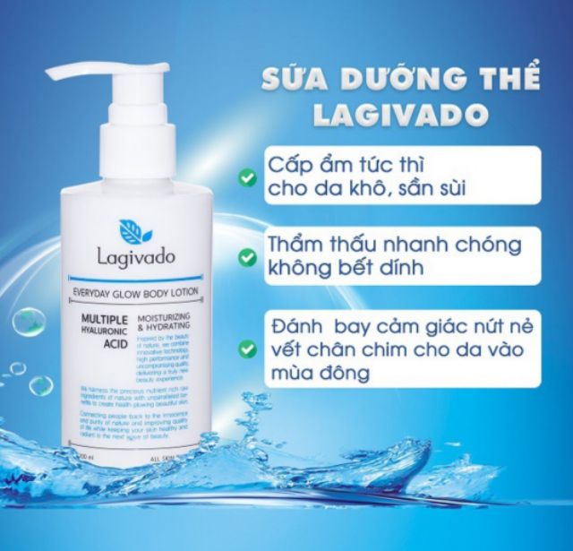 Sữa Dưỡng Thể Dưỡng Ẩm Trắng Sáng Hàn Quốc Lagivado Everyday Glow Body Lotion 200 ml