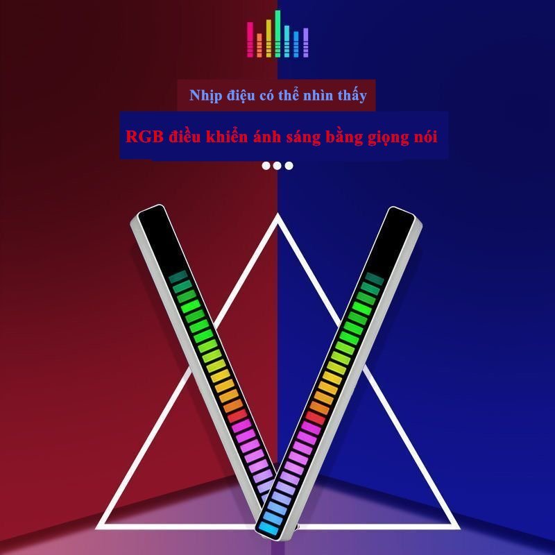 Đèn thanh LED cảm biến âm nháy theo nhạc nhiều chế độ khác nhau 32bit thông minh SUNMET