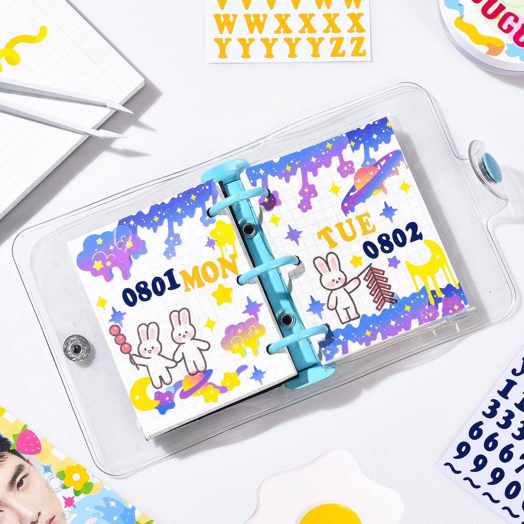 Bộ 2 Tấm Sticker Dán Trang Trí Hình Chữ Cái Và Số