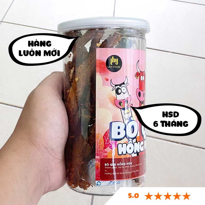 Khô bò que 250g LhyFood đồ ăn vặt Hà Nội vừa ngon vừa rẻ