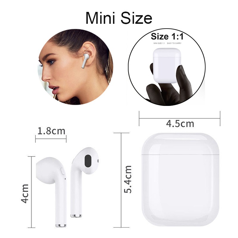 Tai Nghe Bluetooth Không Dây I9S Tws Kèm Hộp Sạc Dùng Cho Iphone Android