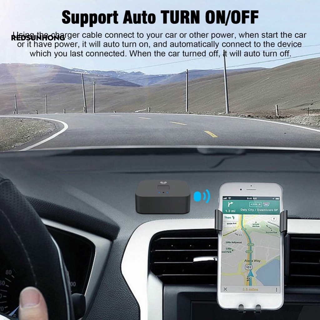 Thiết Bị Nhận Tín Hiệu Không Dây AUX 2RCA Bluetooth NFC Giảm Tiếng Ồn Cho Xe Hơi