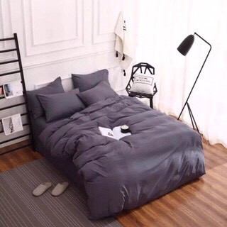 [ RỂ VÔ ĐỊCH ] Bộ chăn ga Cotton Poly một màu - phong cách Hàn Quốc
