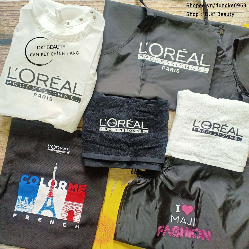 L'oreal Professionnel Áo Cắt Áo Thợ, Khăn Gội Và Túi Xách