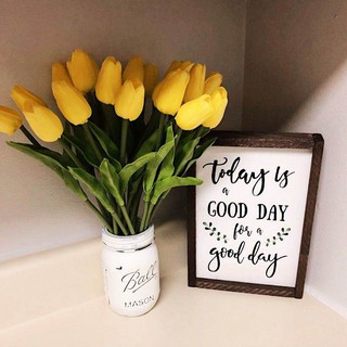 Bó hoa tulip nhân tạo 15 bông trang trí tuyệt đẹp