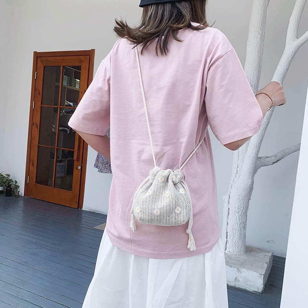 Túi Cói Đeo Chéo Kiểu Cổ Điển Thời Trang Cho Nữ