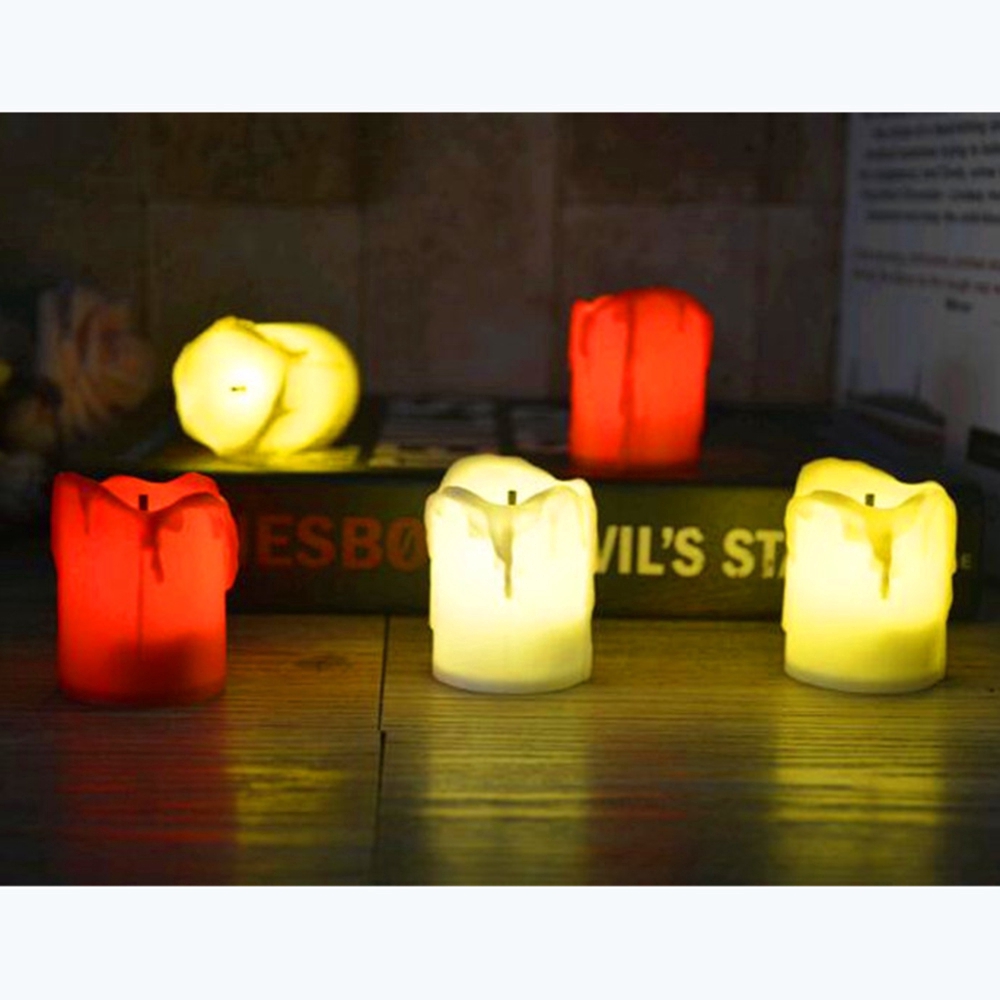 Đèn led hình ngọn nến màu vàng trang trí tiện dụng