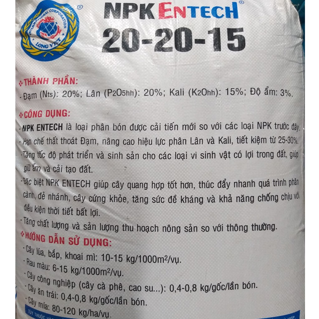 Phân Bón NPK 20-20-15 Hỗn Hợp (1kg) - Công Nghệ Đỉnh Cao - Năng Lượng Dồi Dào