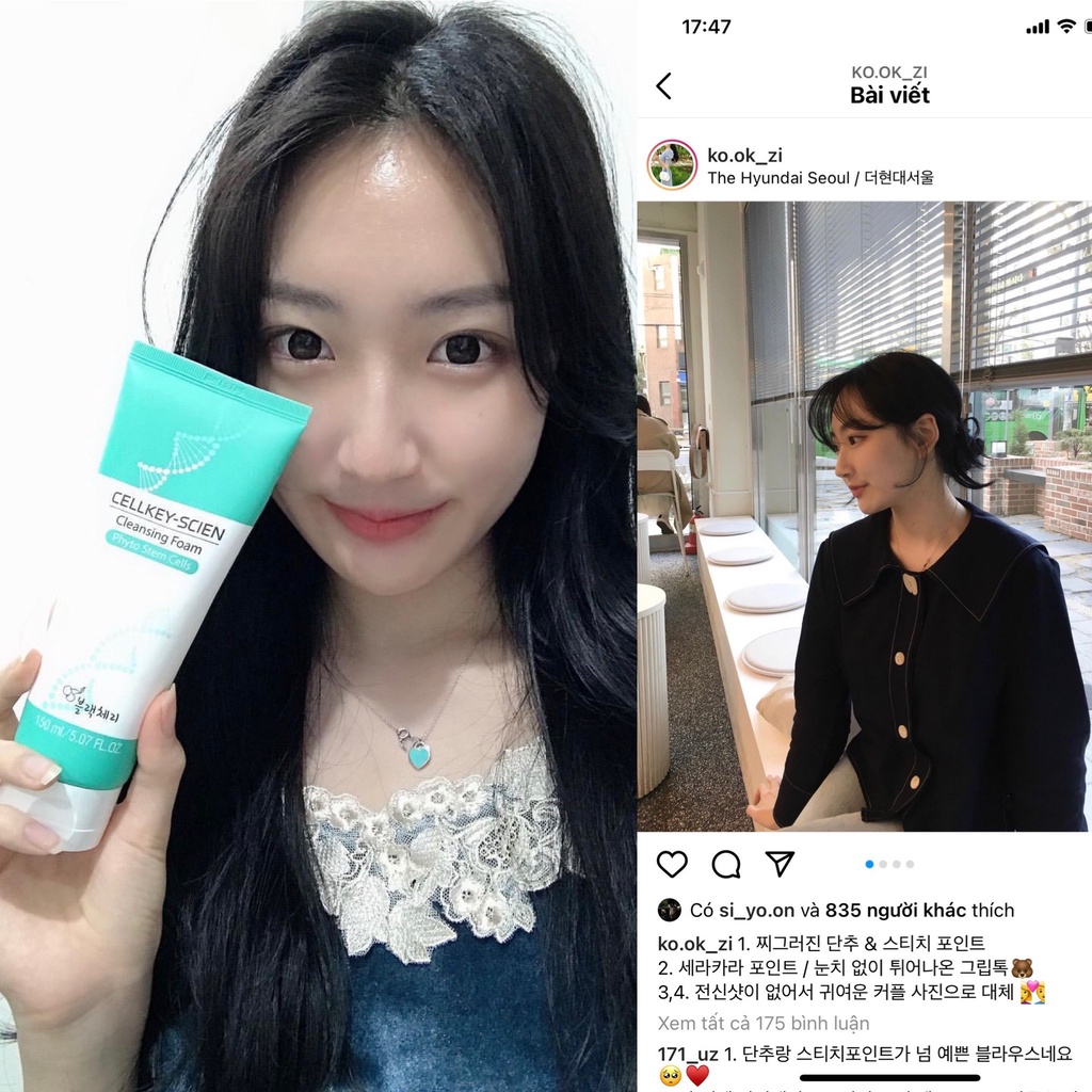 Sữa rửa mặt dưỡng da tế bào gốc Cellkey-Scien Cleansing Foam Phyto Stem Cells sạch nhờn ngăn ngừa mụn 150ml | BigBuy360 - bigbuy360.vn