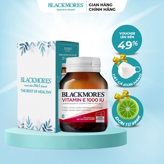 Viên uống bổ sung vitamin E tự nhiên 1000IU Blackmores Úc giúp dẹp da, đẹp tóc (30 viên)