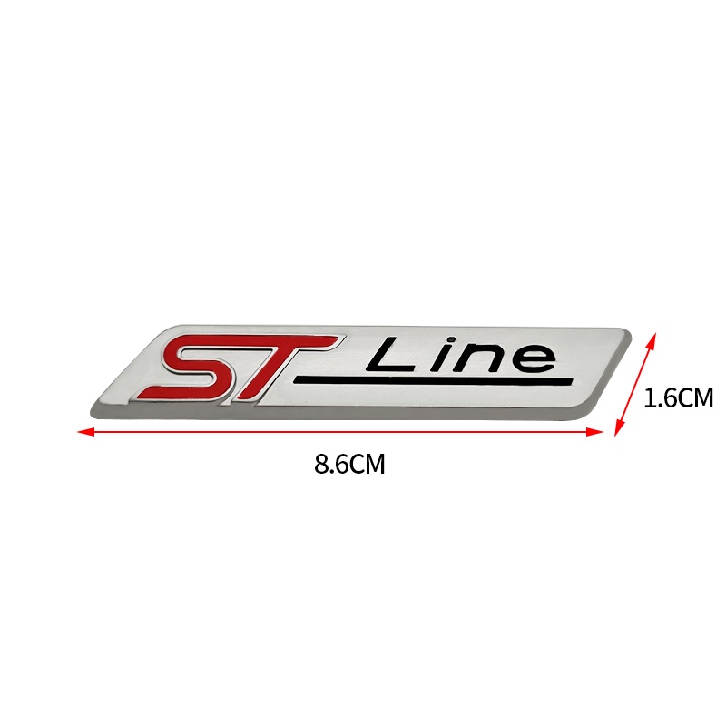Miếng Dán Chữ ST Line 3D Bằng Kim Loại Trang Trí Cho Xe Hơi Ford FIESTA Focus MONDEO Focus X Vignale ST Line Escape EcoBoost Explorer