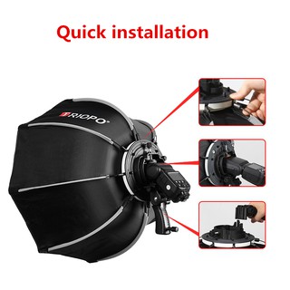 Softbox bát giác Triopo KS65 cho đèn flash speedlite Quick
