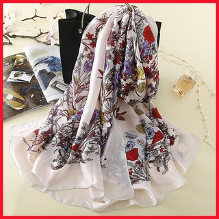 Khăn choàng lụa cao cấp thời trang bốn mùa thanh lịch mẫu mới nhất thị trường size 90x180 cm