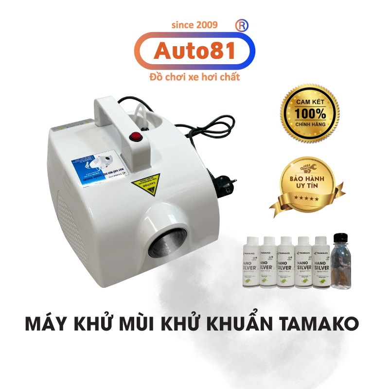 Máy khử mùi khử khuẩn ô tô TAMAKO Nhật Bản, Máy Khử Trùng Xe Hơi (Tặng 5 Chai dung dịch Nano Bạc)