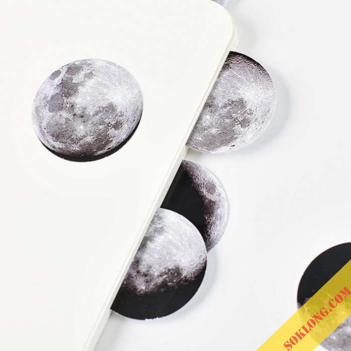 Bộ Sticker hình dán mặt trăng - Nhãn dán trang trí sổ, bưu thiệp, cốc đa năng Tuệ Minh