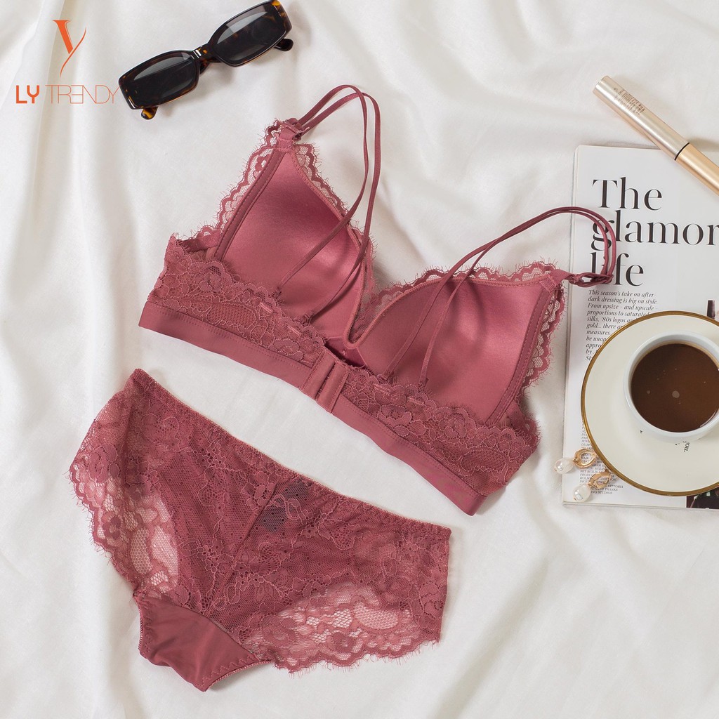 Bộ lót đệm mỏng không gọng, bộ lót ren mềm mại nâng đẩy ngực - B05 | BigBuy360 - bigbuy360.vn