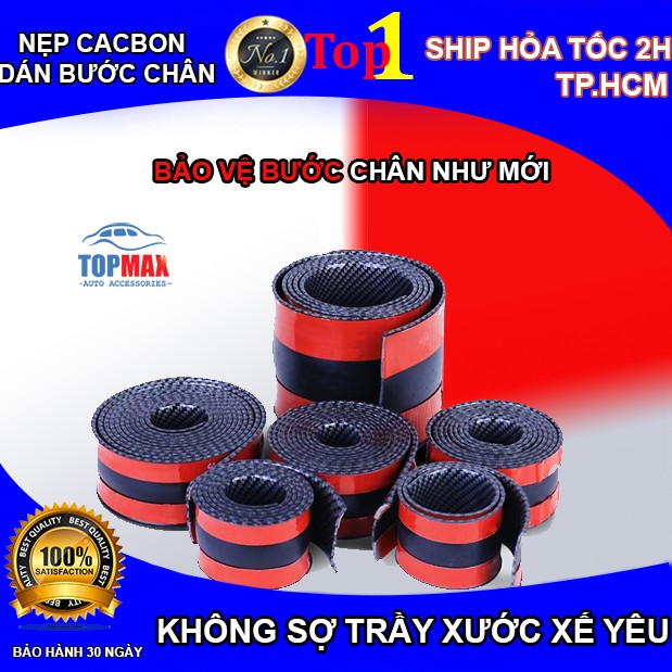 Nẹp cacbon chống trầy sướt cho xe ô tô (bản 5cm) dài 1m