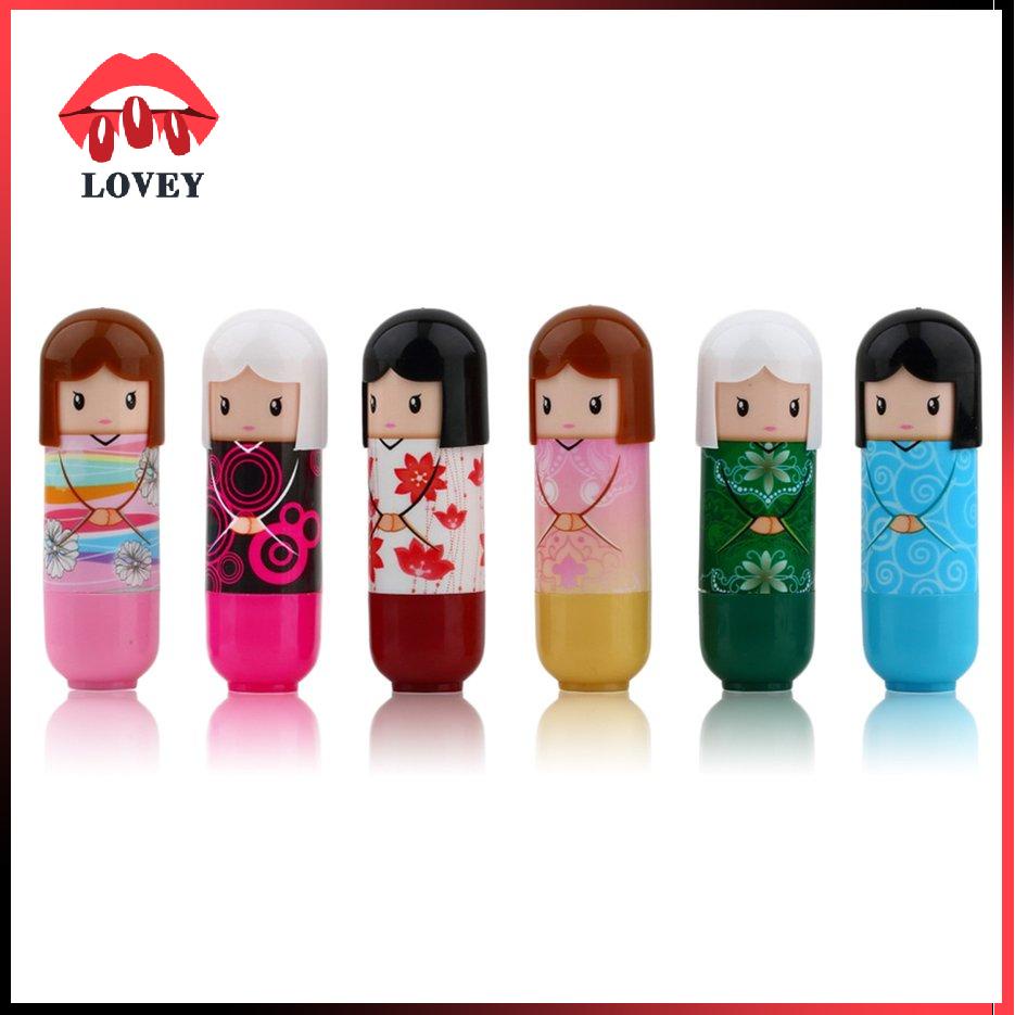 lovey★Lipstick Kimono Doll Cute Lovely Pattern Gift Lady Colorful Girl Lip Balm